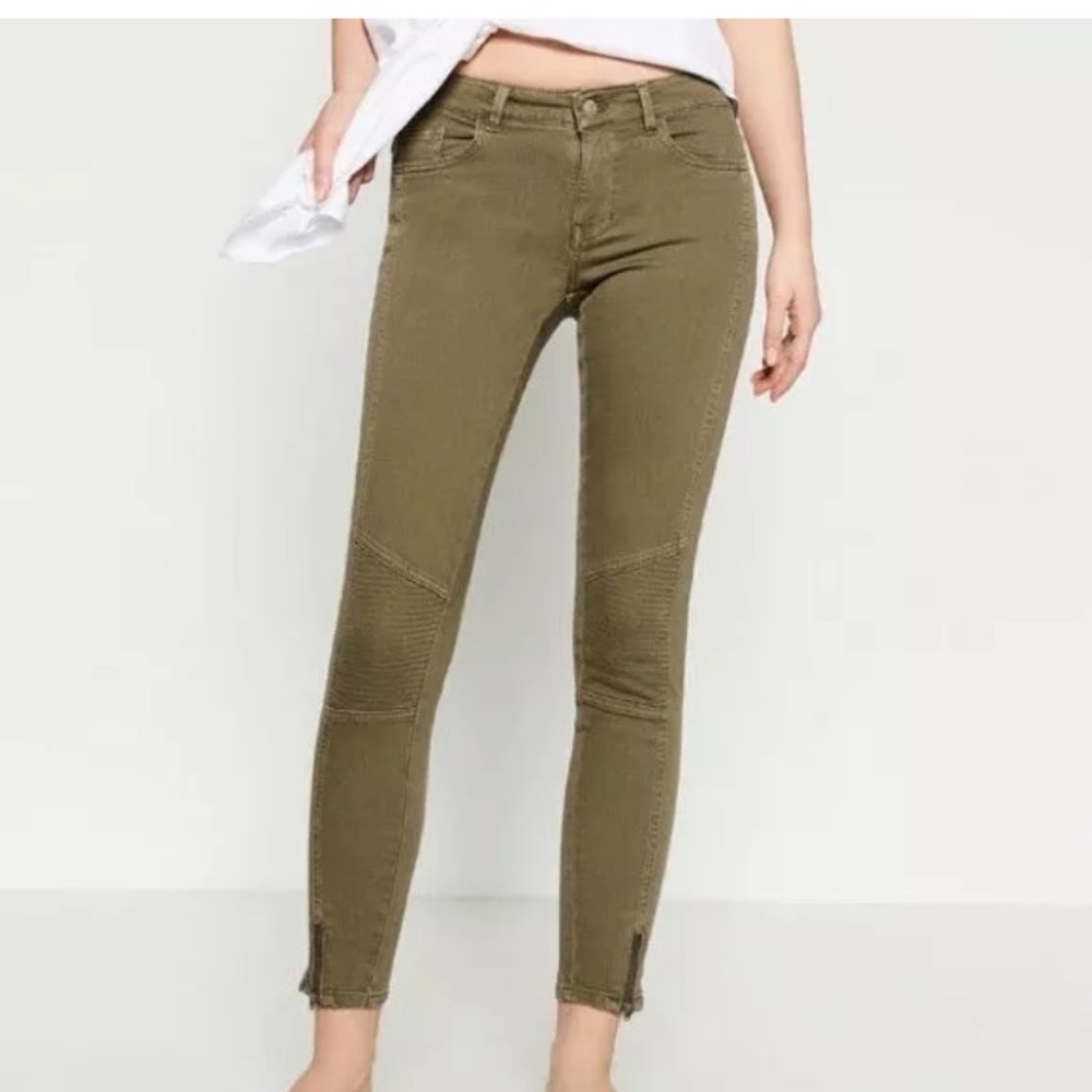 Zara Moto Jeans Olive Size 4